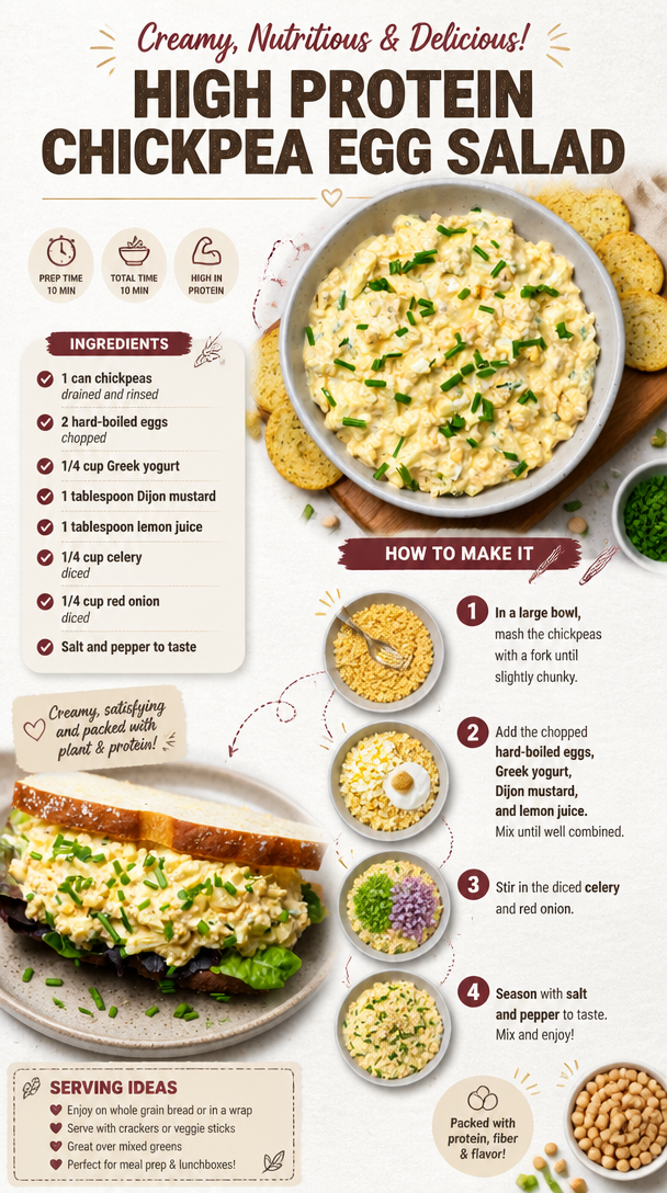 High Protein Chickpea Egg Salad