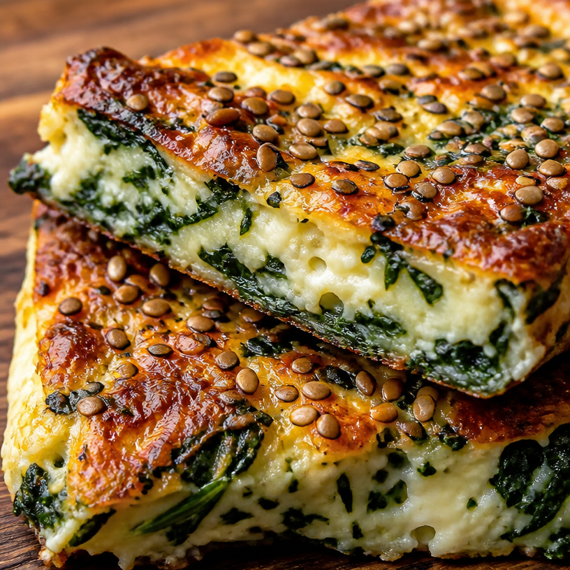 Spinach and Cottage Cheese Flagels