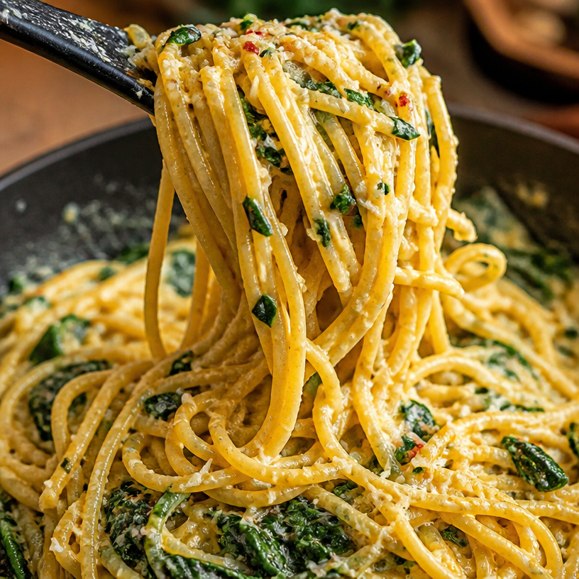 One Pot Spinach Pasta