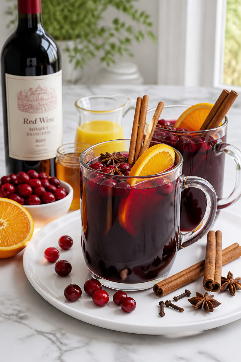 Mulled Wine Spiced Cranberry Drink