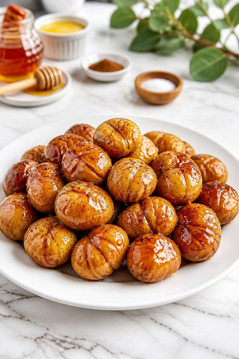 Roasted Chestnut Honey Glaze Snack