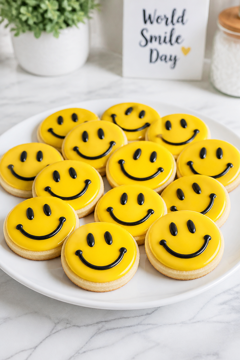 World Smile Day Sugar Cookie