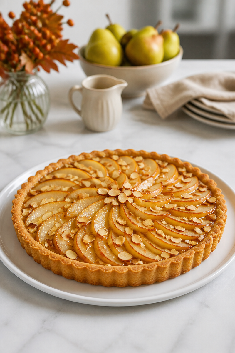 Pear Tart Honey Almond Crust