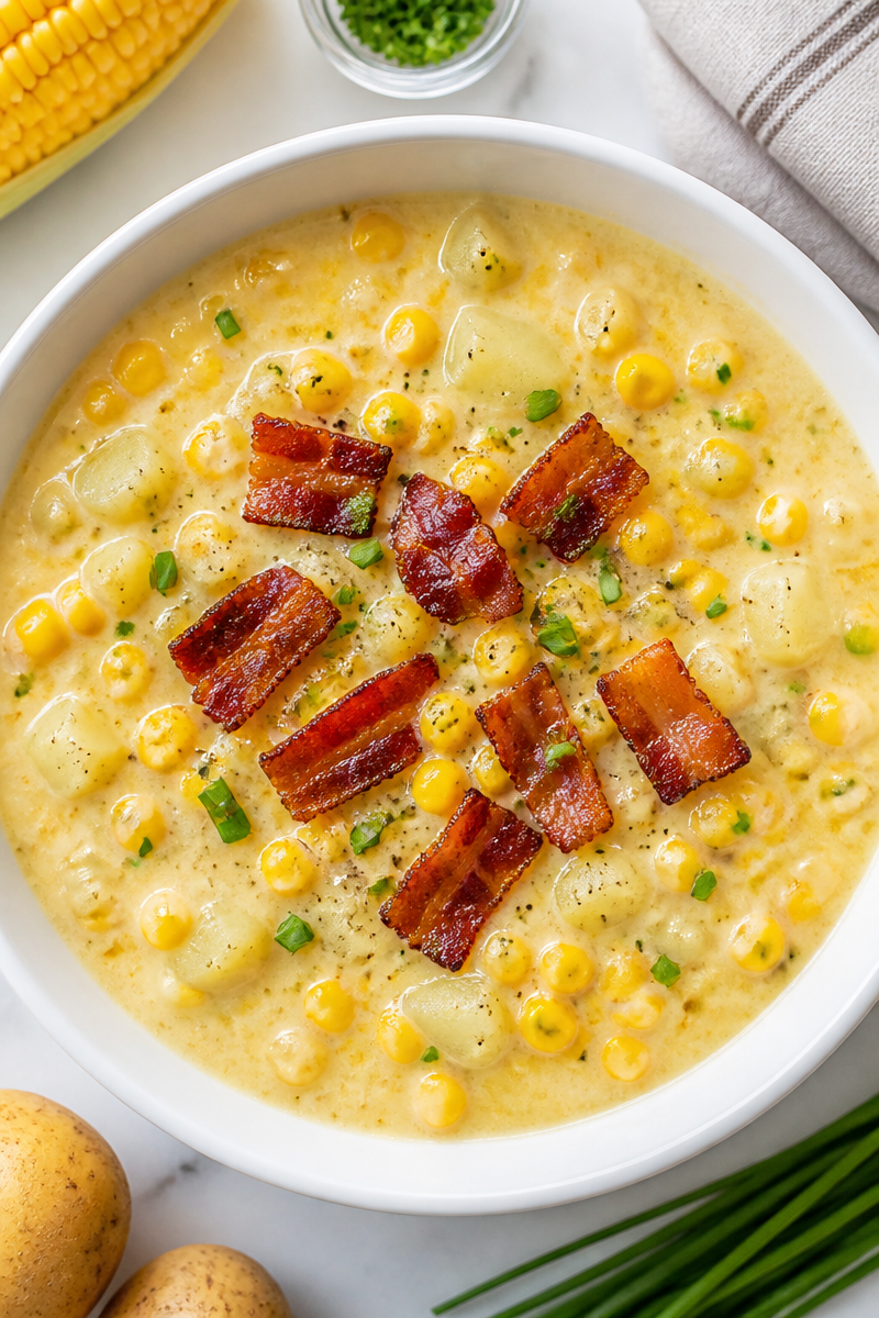 Creamy Corn Chowder Bacon Potato
