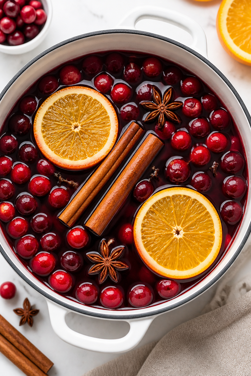 Mulled Wine Spiced Cranberry Drink