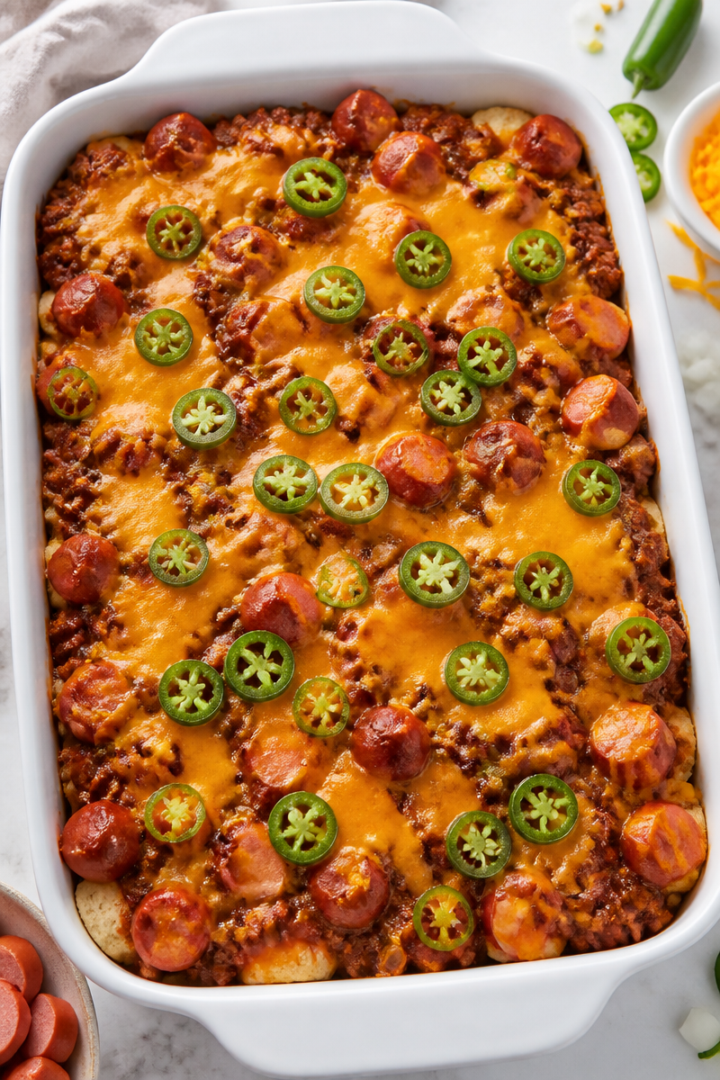 Chili Cheese Dog Bake Casserole