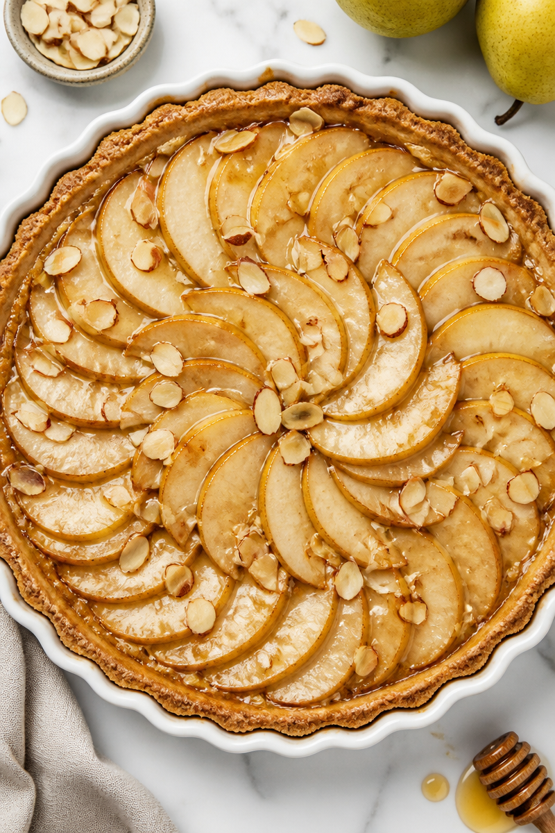 Pear Tart Honey Almond Crust