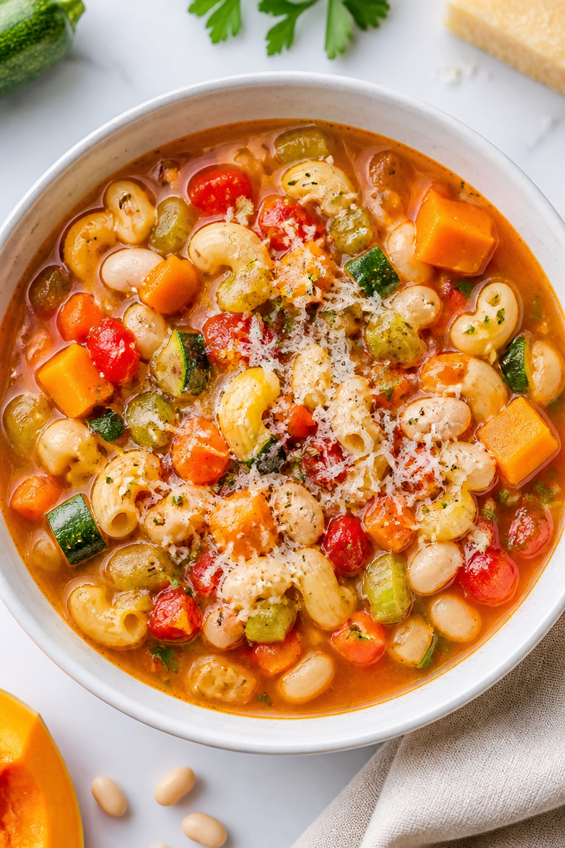 Harvest Vegetable Minestrone Soup Bowl