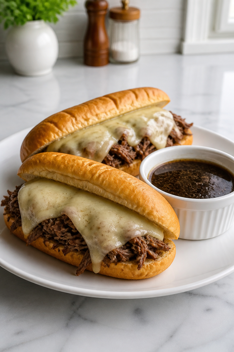 Slow Cooker French Dip Beef Consomme
