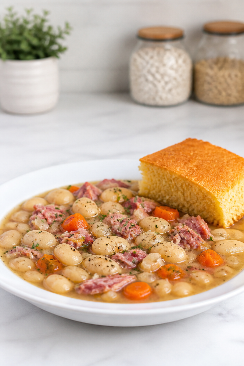 Slow Cooker Butter Bean Ham Hock