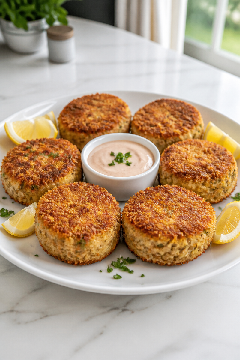 Crispy Baked Cod Cake Remoulade
