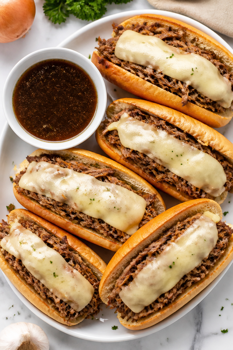 Slow Cooker French Dip Beef Consomme