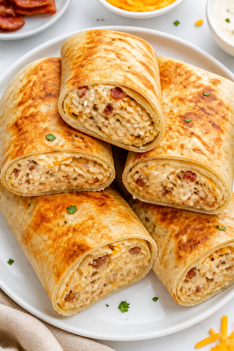 Crispy Baked Chicken Bacon Ranch Wrap
