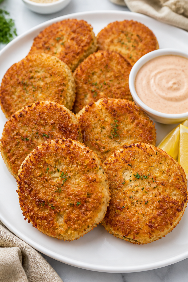 Crispy Baked Cod Cake Remoulade