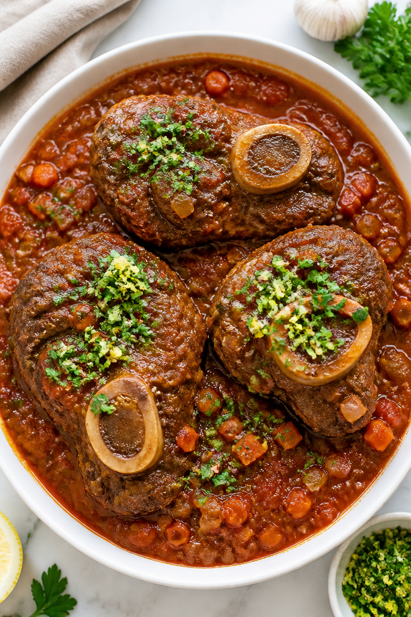 Slow Cooker Beef Osso Buco Gremolata