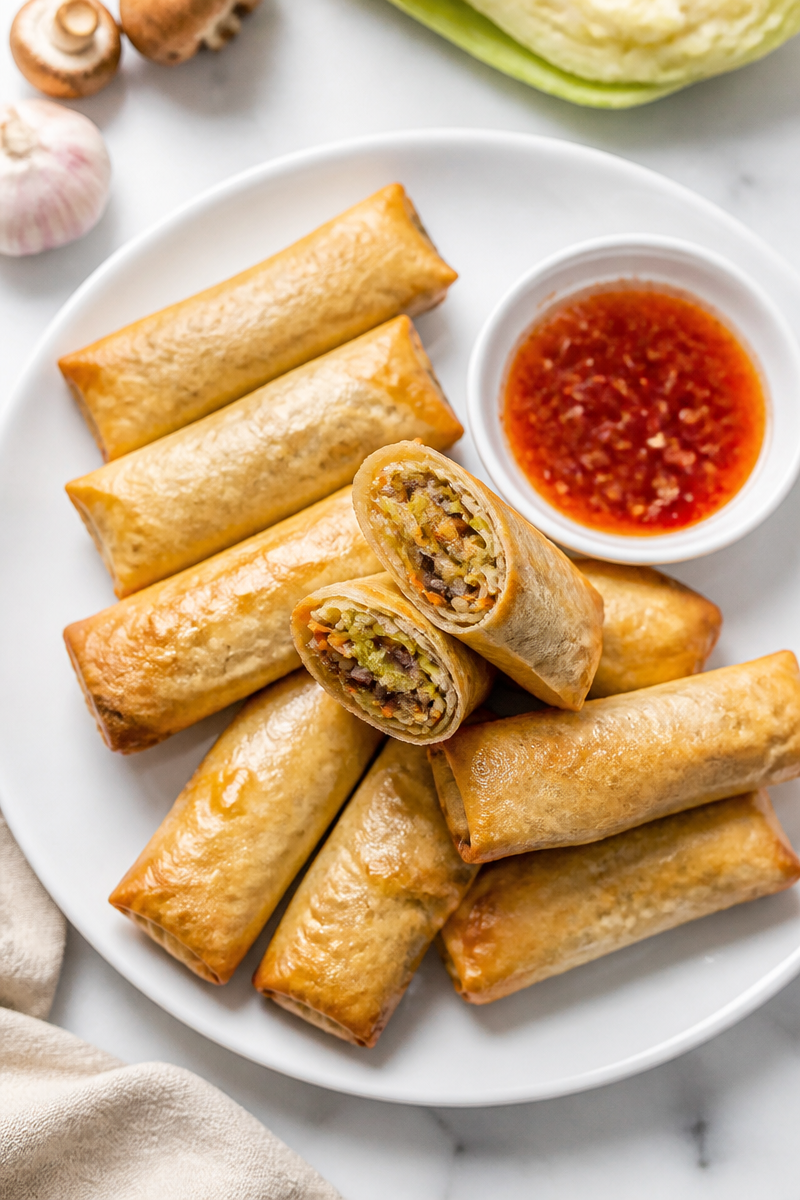 Crispy Baked Vegetable Spring Roll