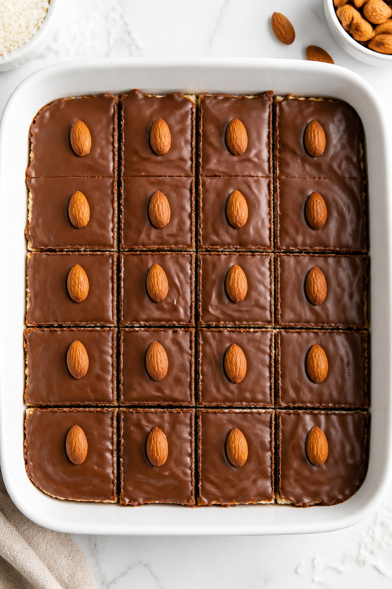 Baked Almond Joy Bar Coconut