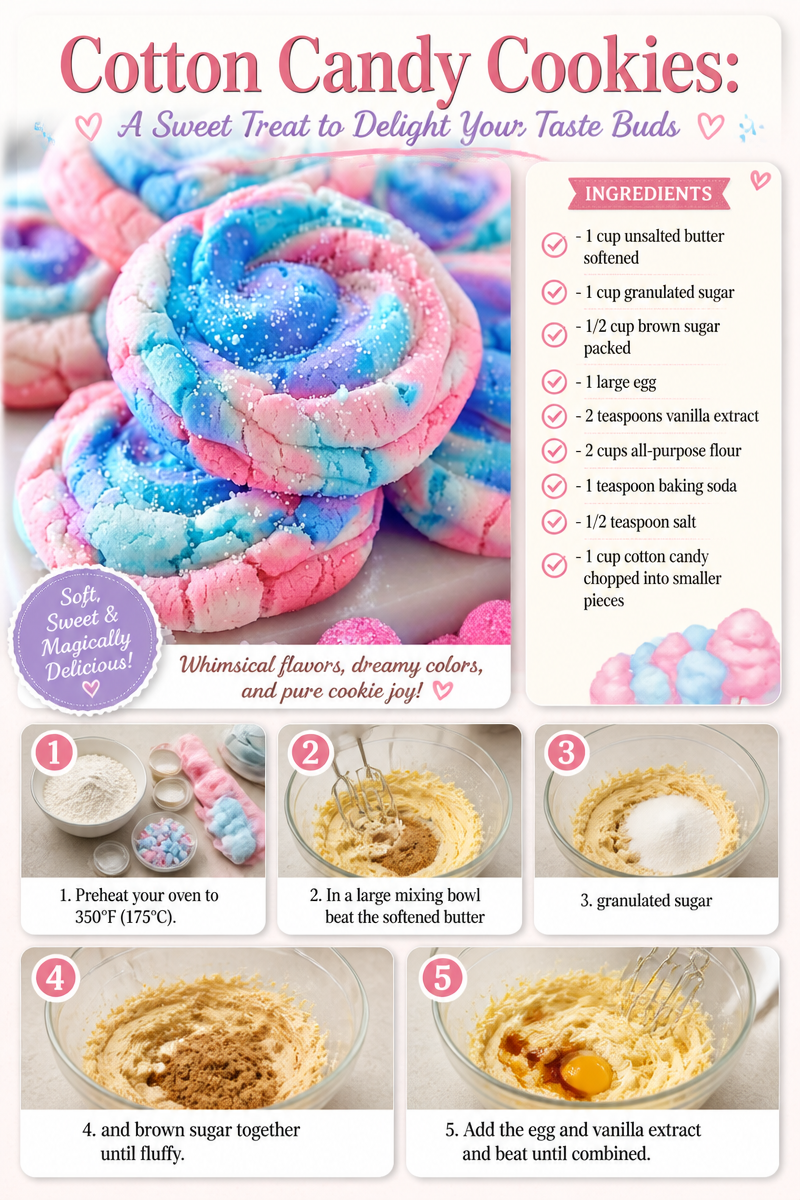 Cotton Candy Cookies: A Sweet Treat to Delight Your Taste Buds