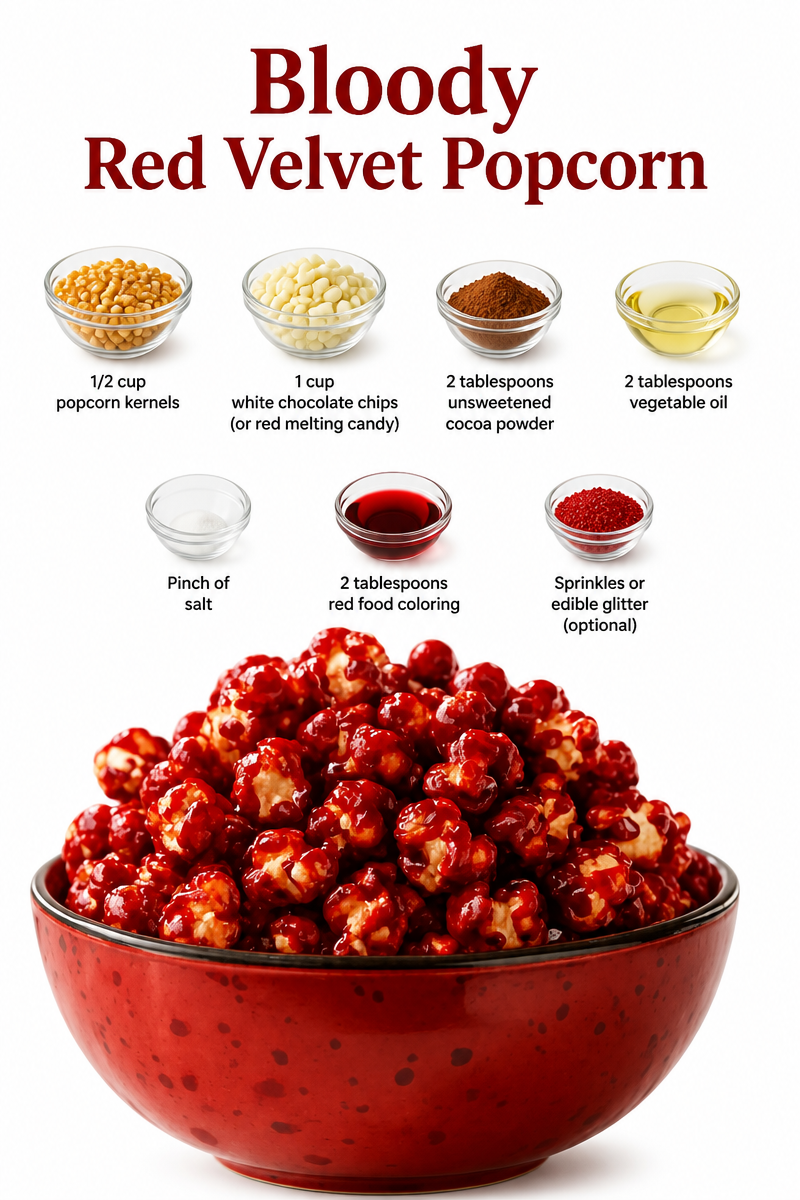 Bloody Red Velvet Popcorn