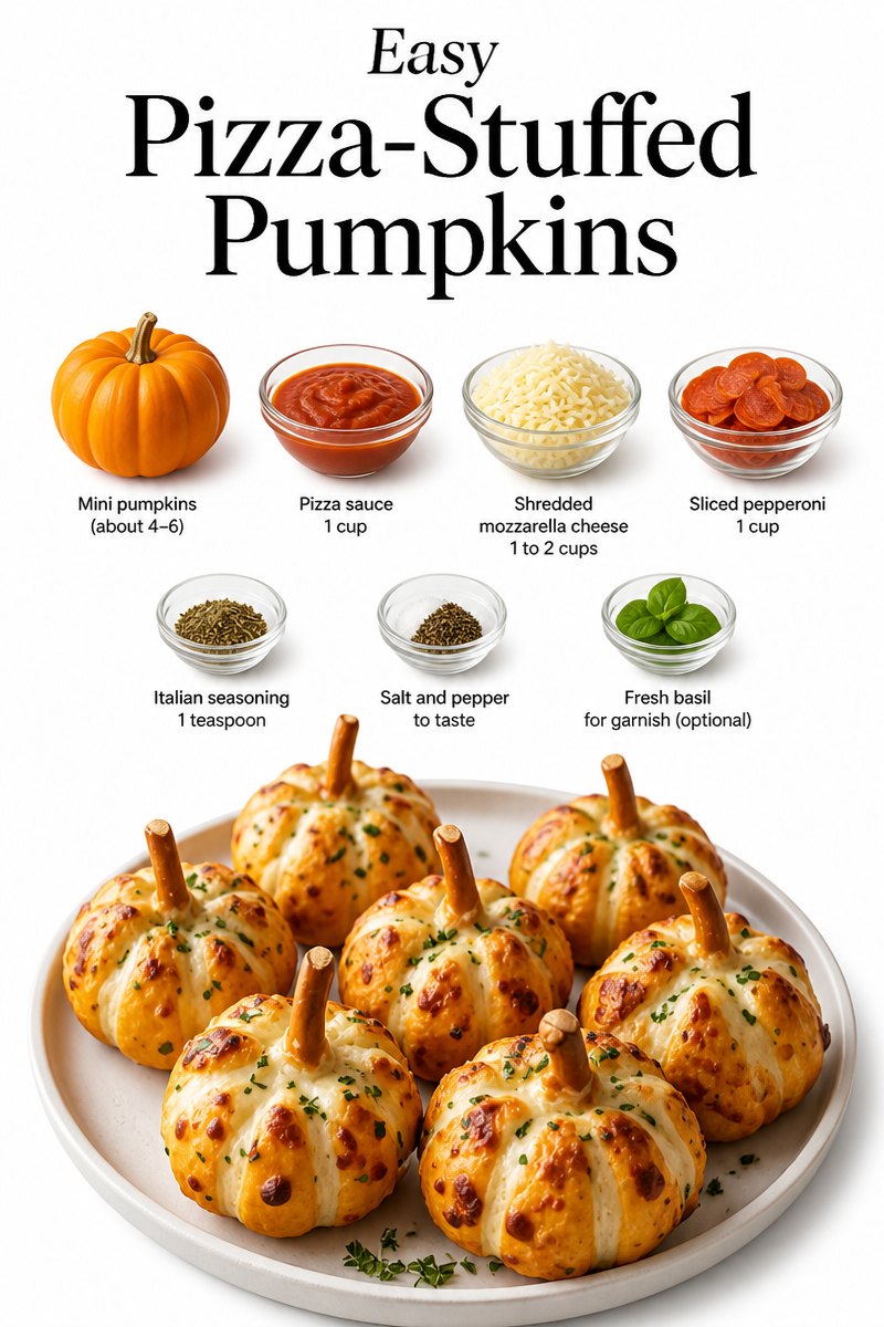 Easy Pizza-Stuffed Pumpkins