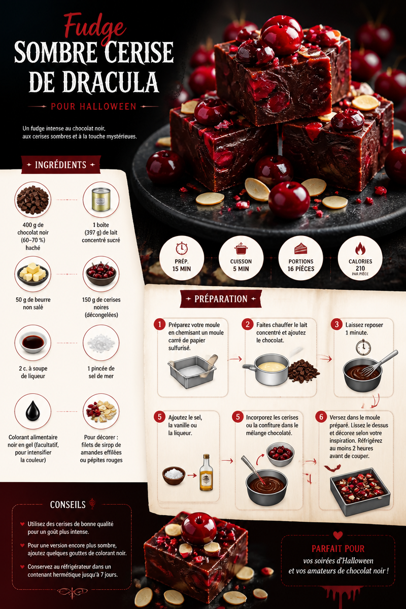 Dracula's Dark Cherry Fudge