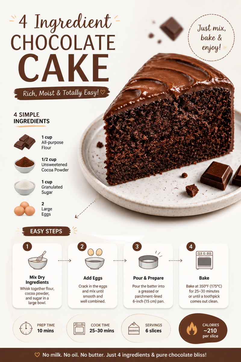 Chocolate Cake - in 4 ingredients