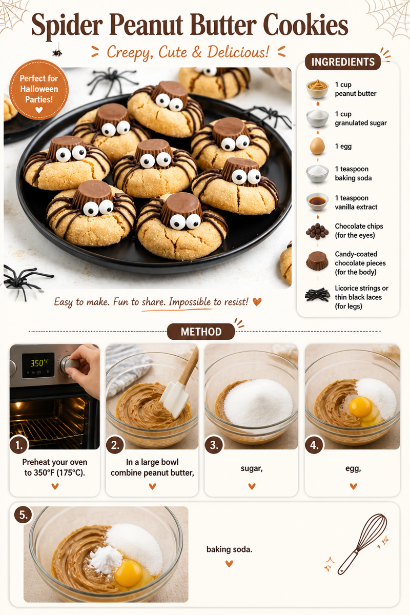 Spider Peanut Butter Cookies