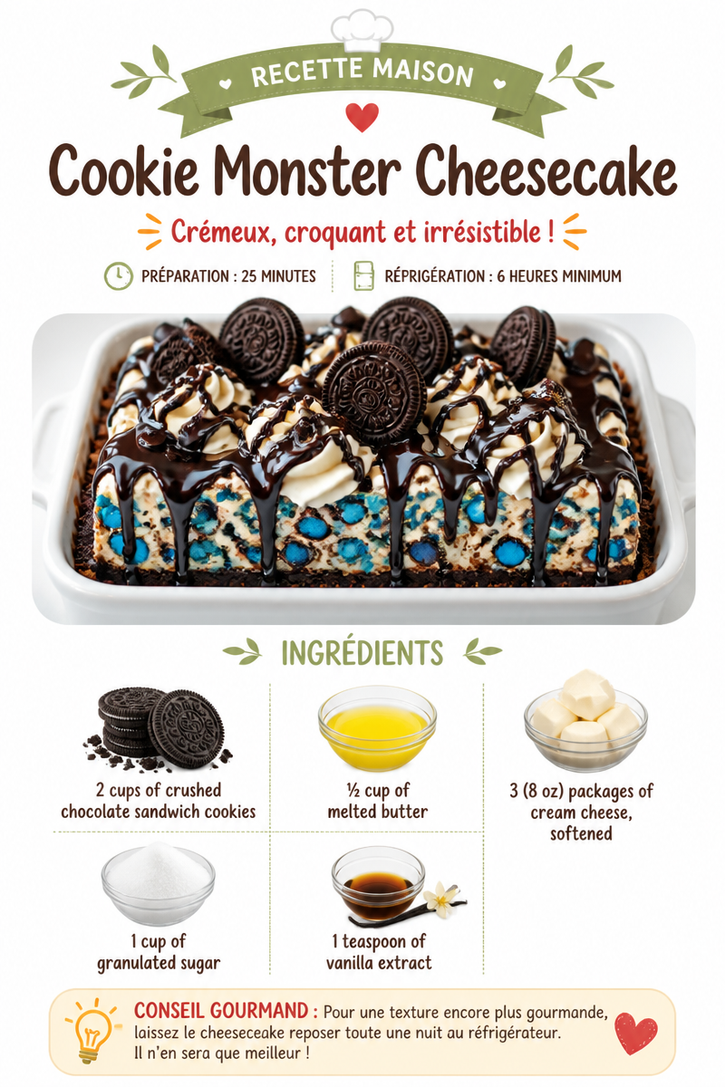 Cookie Monster Cheesecake