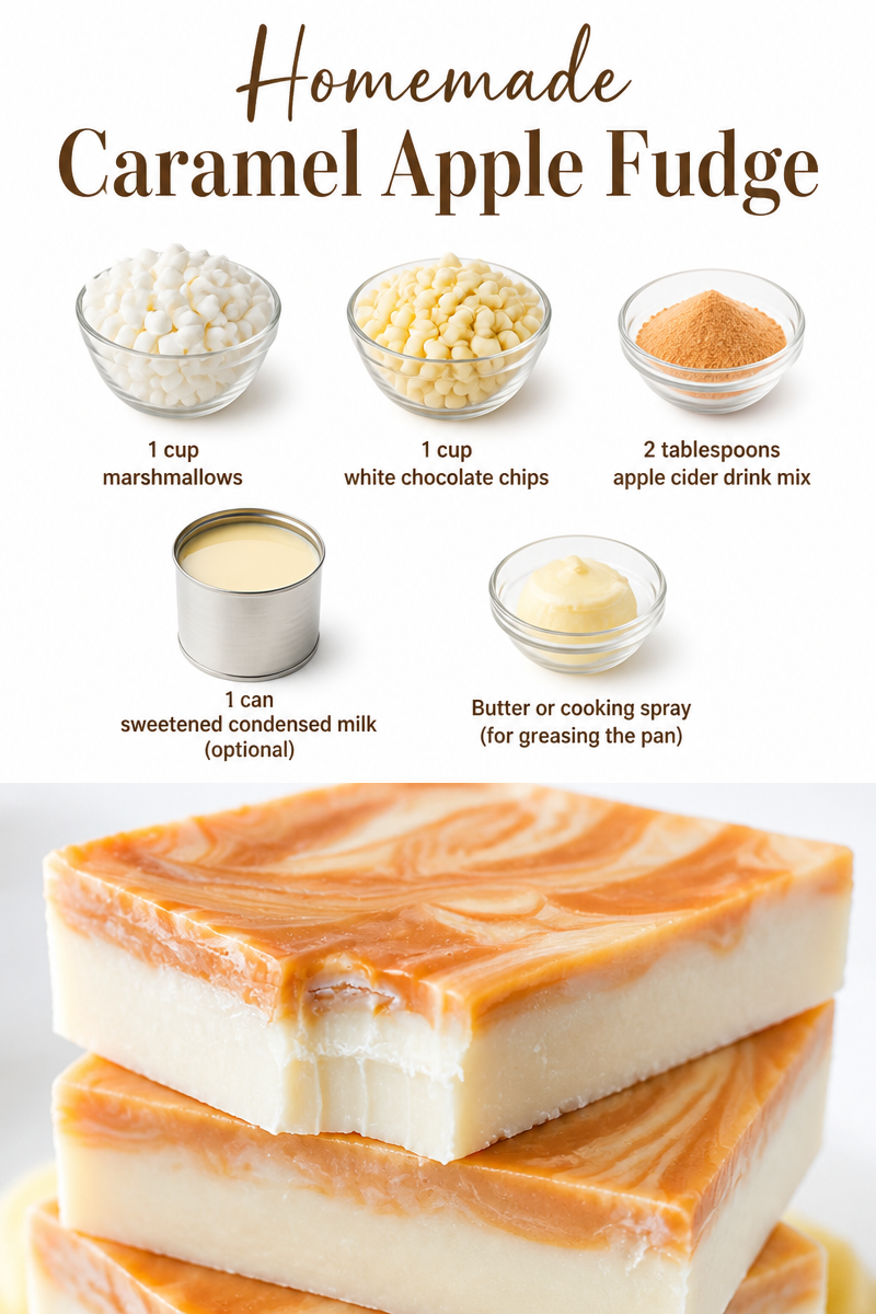 Homemade Caramel Apple Fudge