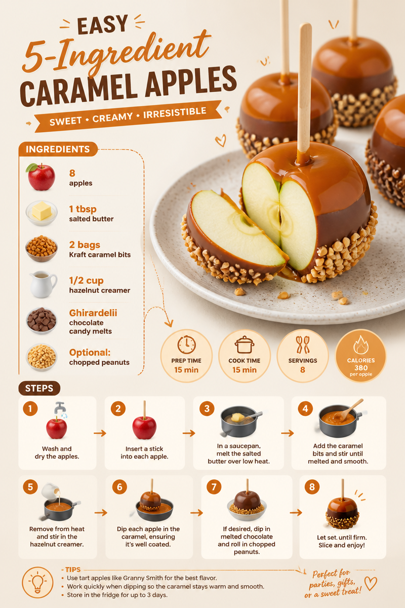 Easy 5-Ingredient Caramel Apples