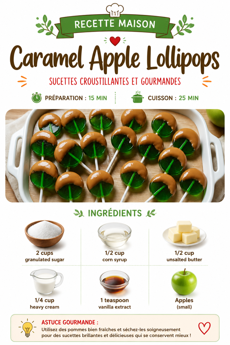 Caramel Apple Lollipops