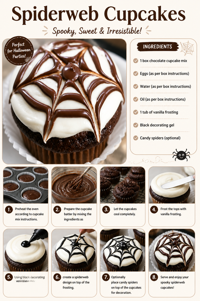 Spiderweb Cupcakes