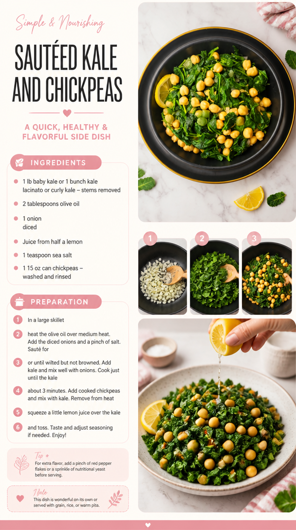 Sautéed Kale and Chickpeas