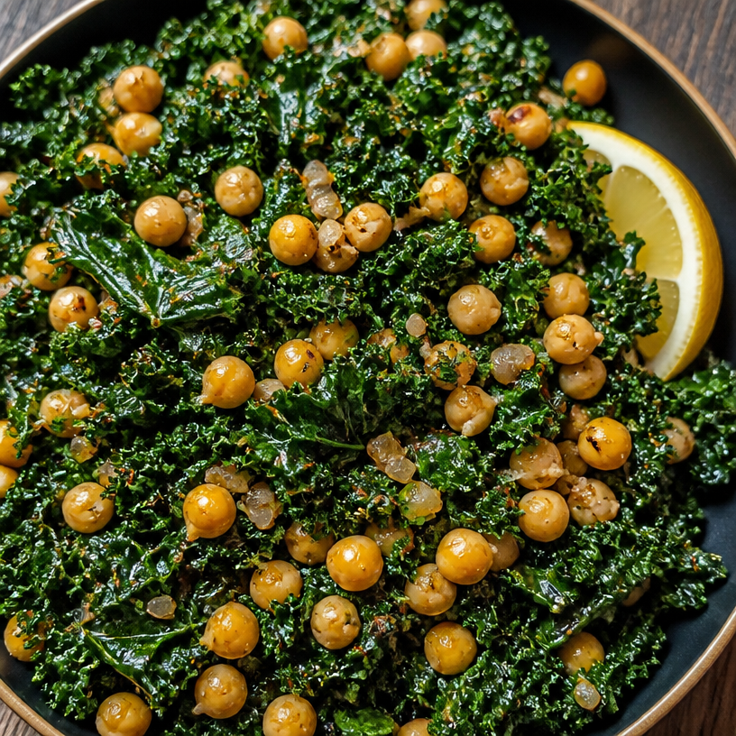 Sautéed Kale and Chickpeas