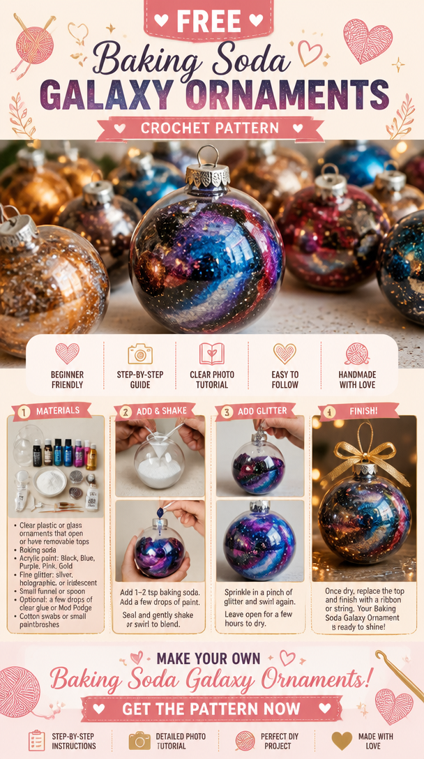 Baking Soda Galaxy Ornaments