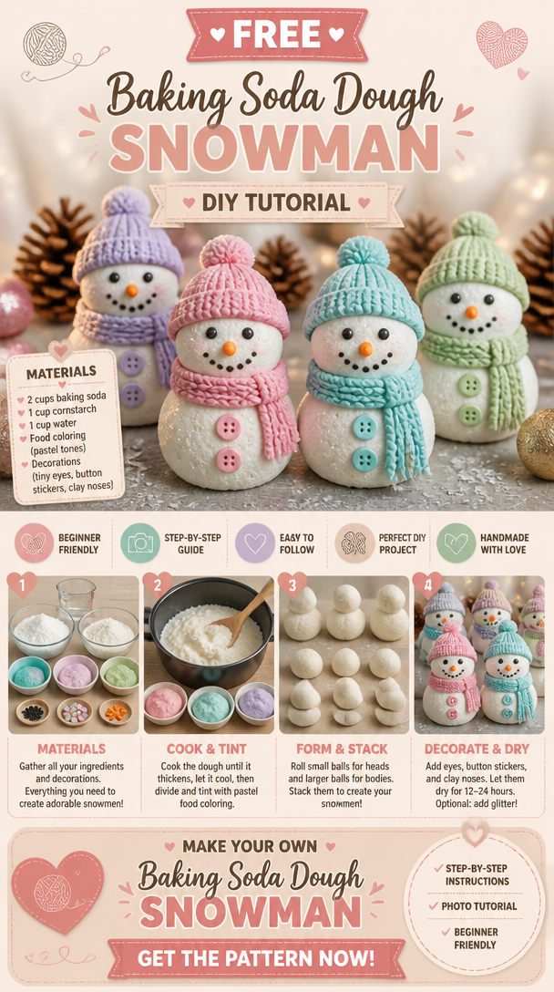 Baking Soda Dough Snowman