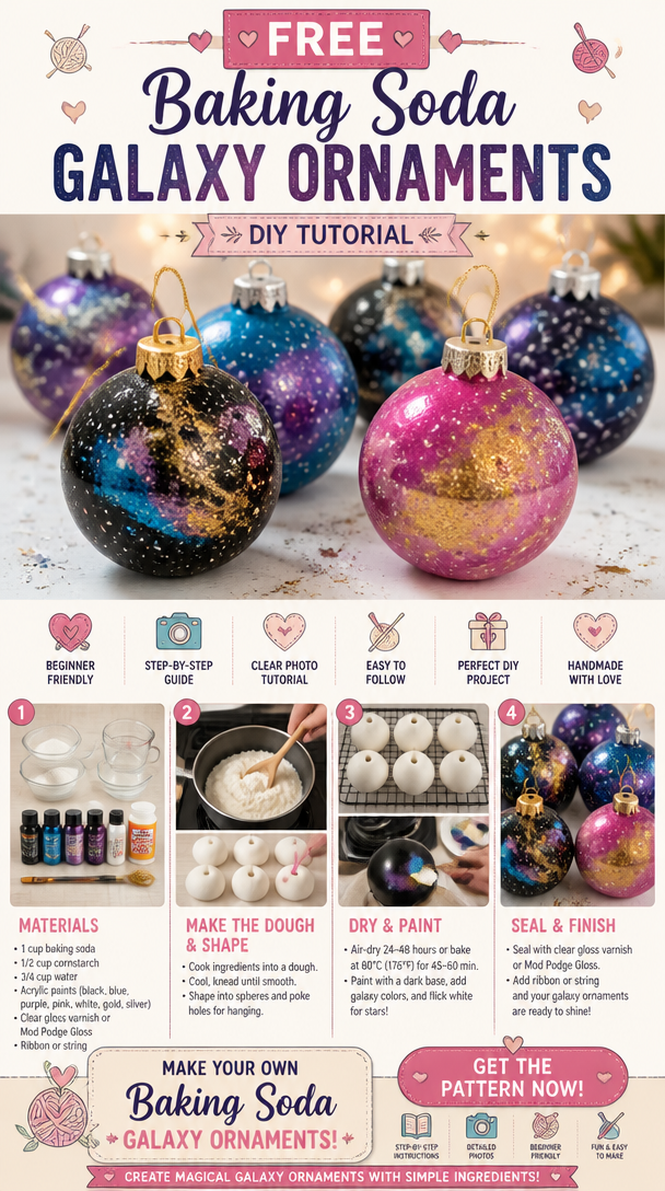 Baking Soda Galaxy Ornaments