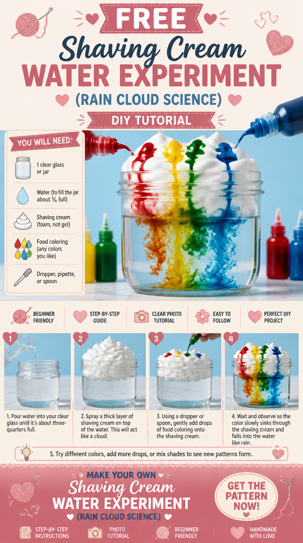 Shaving Cream Water Experiment (Rain Cloud Science)
