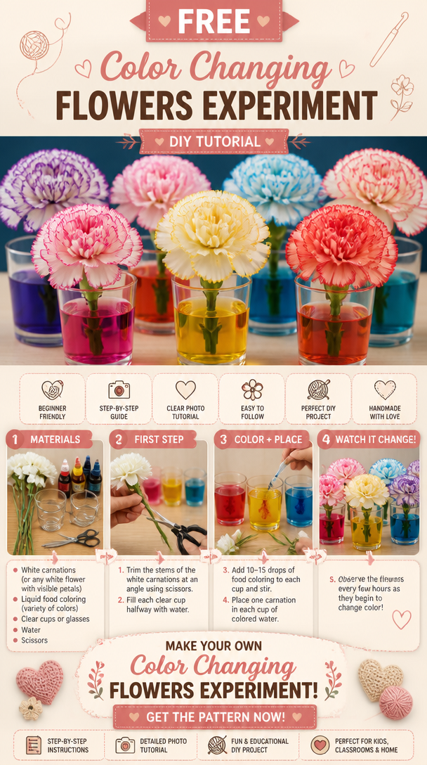 Color Changing Flowers Experiment