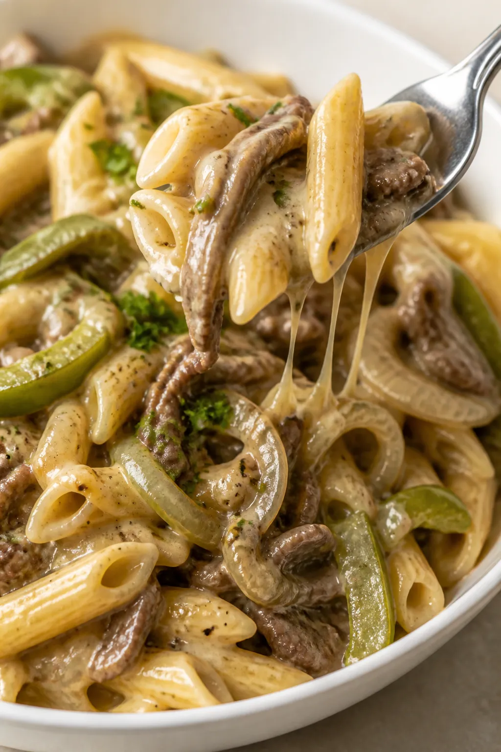 Philly Cheese Steak Pasta