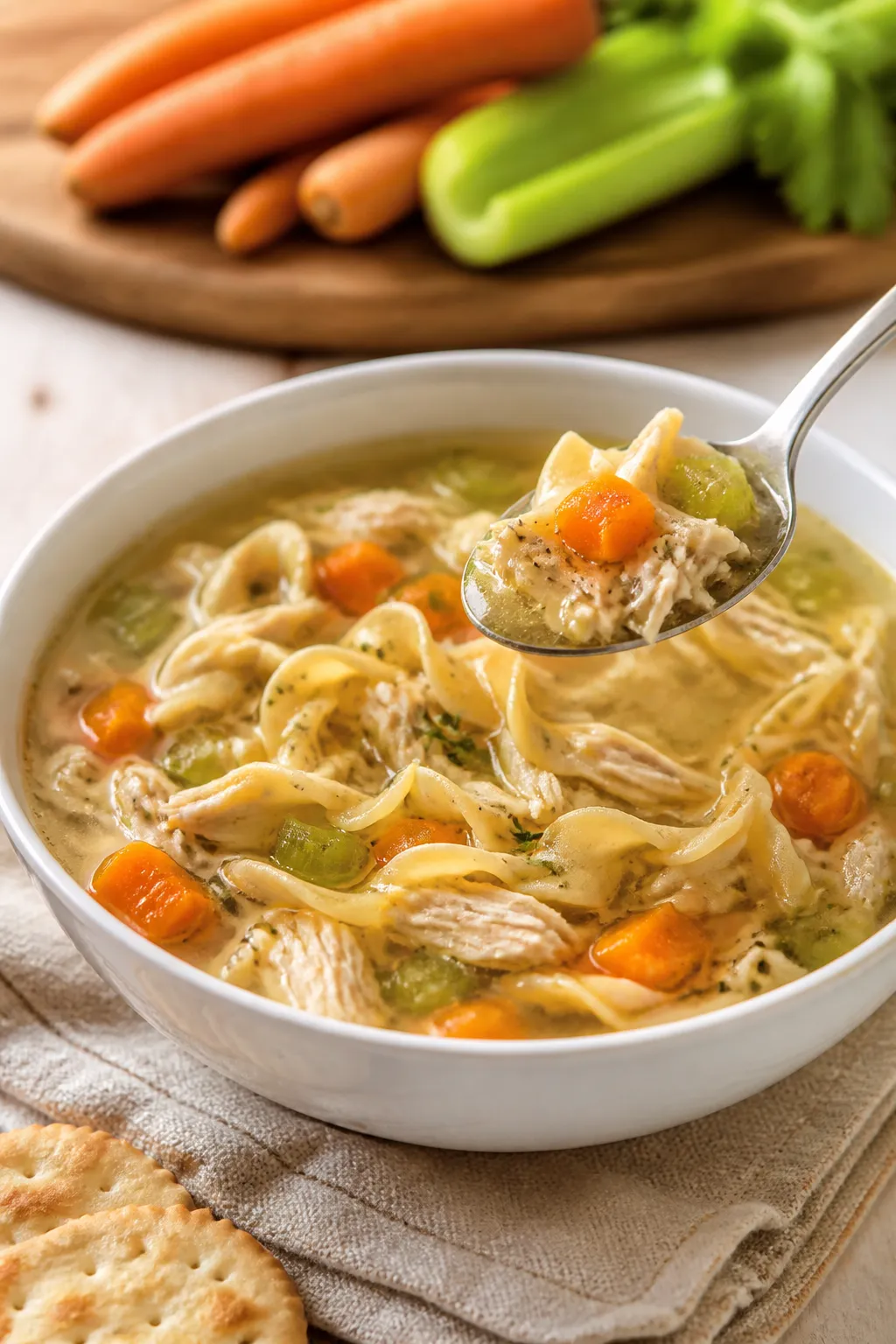Schnelle und Einfache Hühnernudelsuppe