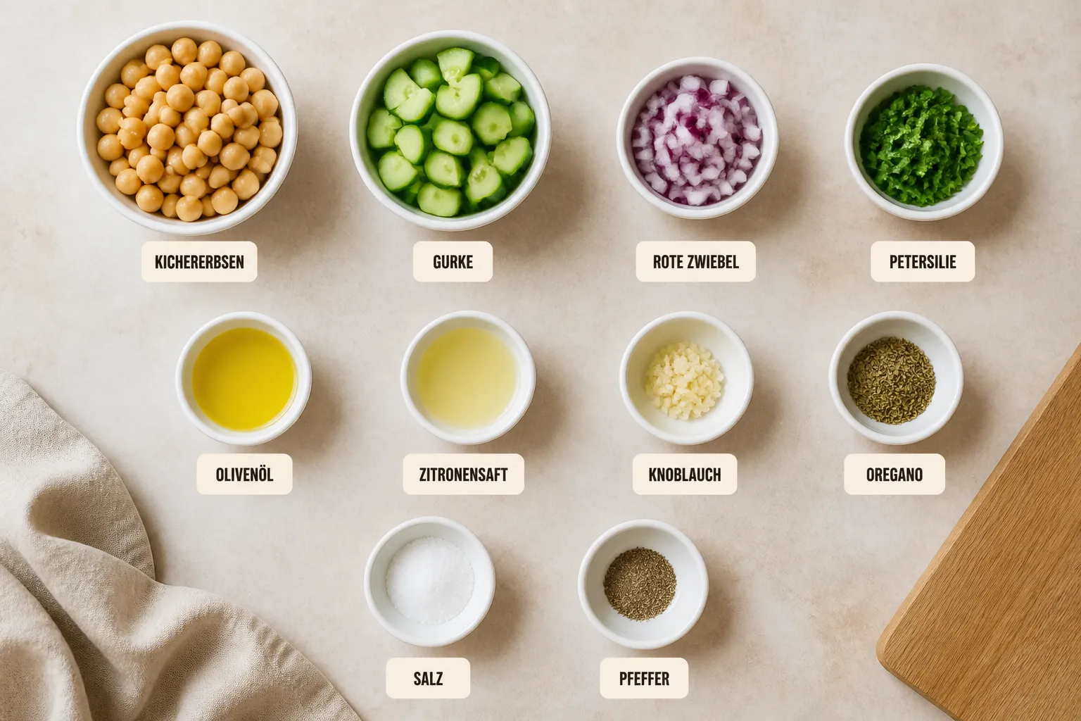 Kichererbsen-Gurken-Salat