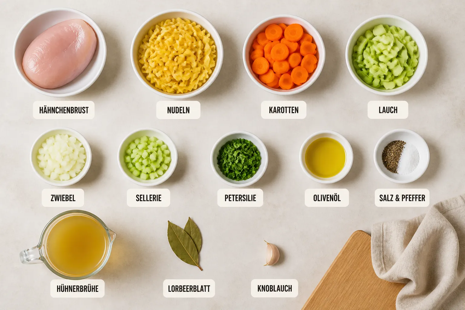 Schnelle und Einfache Hühnernudelsuppe