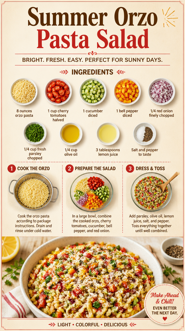 Summer Orzo Pasta Salad