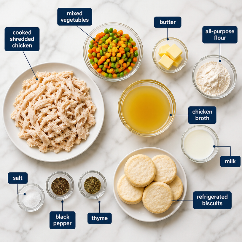 Chicken Pot Pie with Biscuits