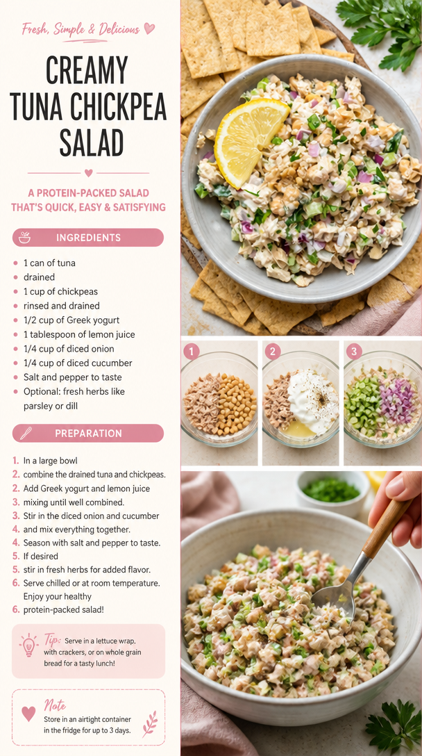 Creamy Tuna Chickpea Salad