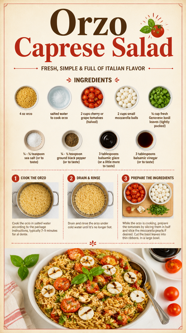 Caprese Orzo Salad