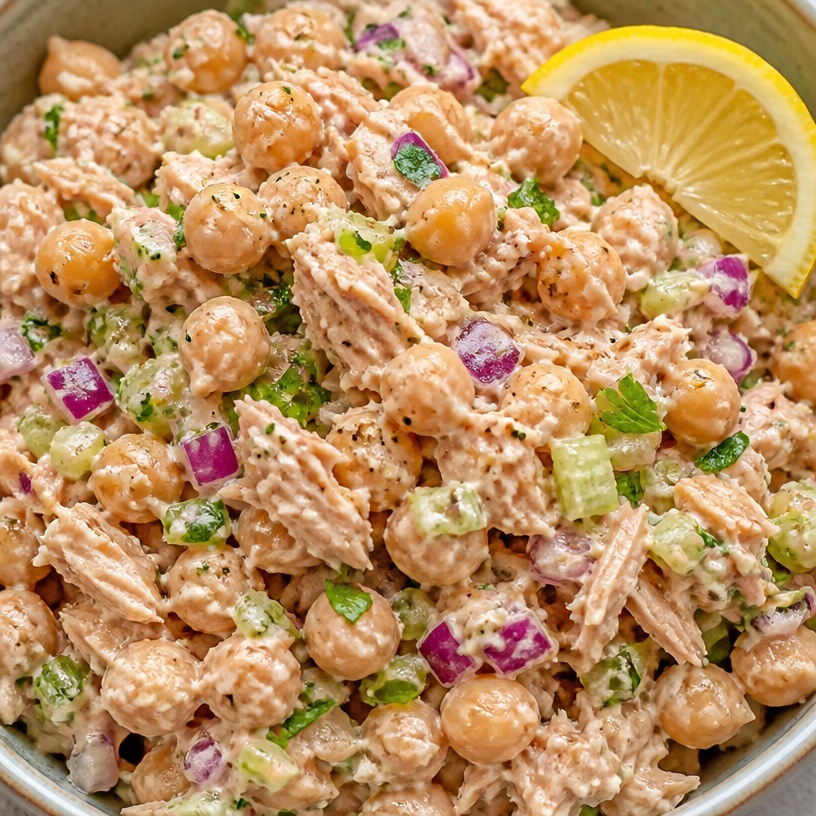 Creamy Tuna Chickpea Salad