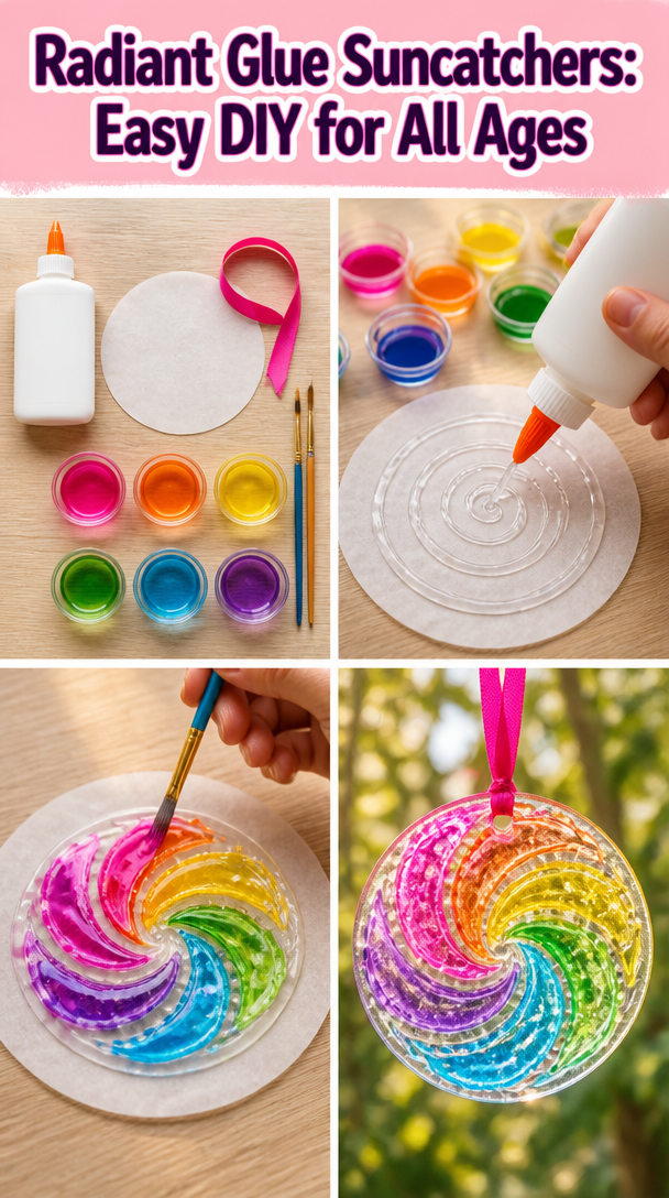 Radiant Clear Glue Suncatchers: Easy DIY Crafts for All Ages