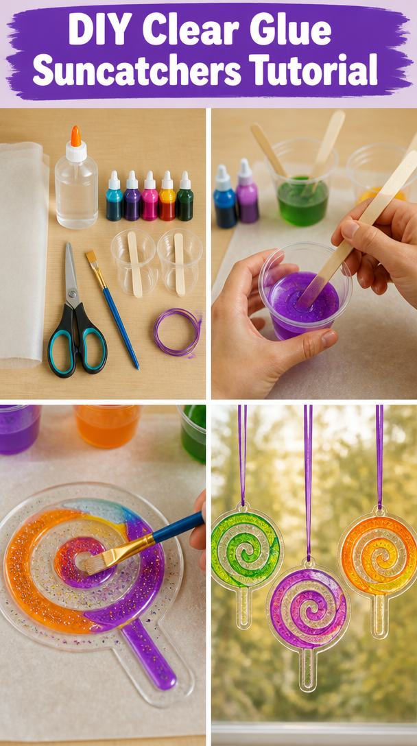 Clear Glue Suncatchers